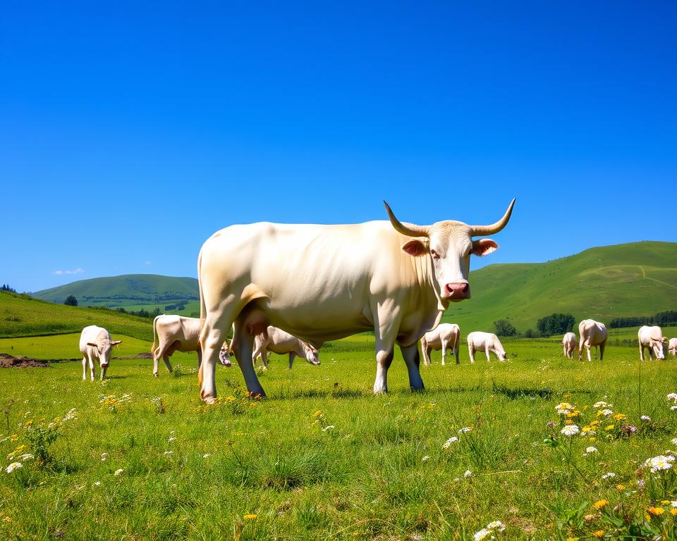 Chianina Rind auf der Weide